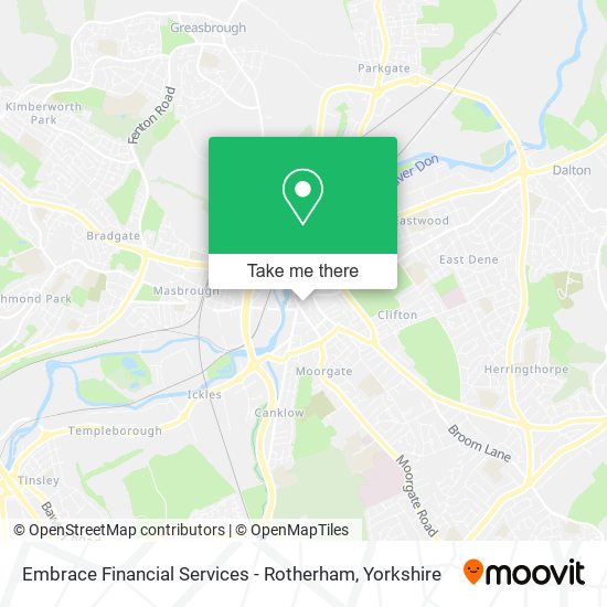 Embrace Financial Services - Rotherham map