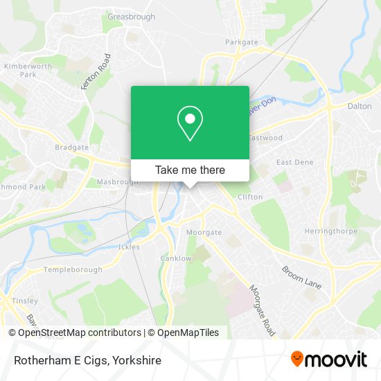 Rotherham E Cigs map