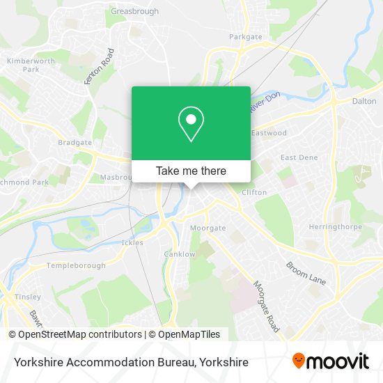 Yorkshire Accommodation Bureau map