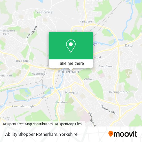 Ability Shopper Rotherham map