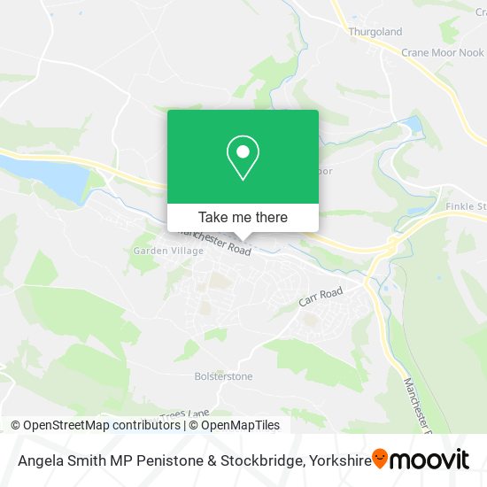 Angela Smith MP Penistone & Stockbridge map