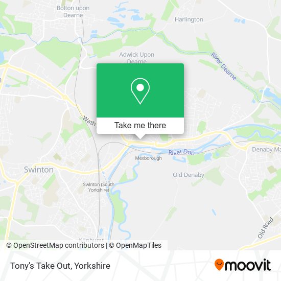 Tony's Take Out map