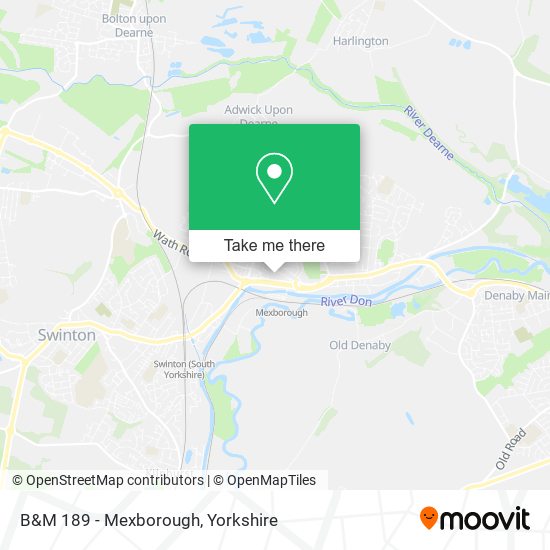 B&M 189 - Mexborough map