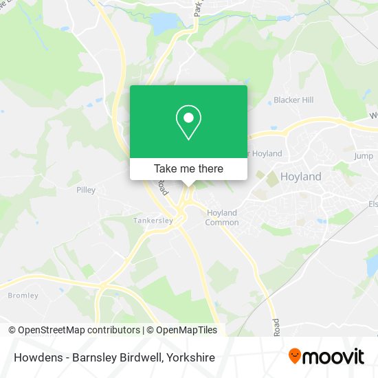 Howdens - Barnsley Birdwell map