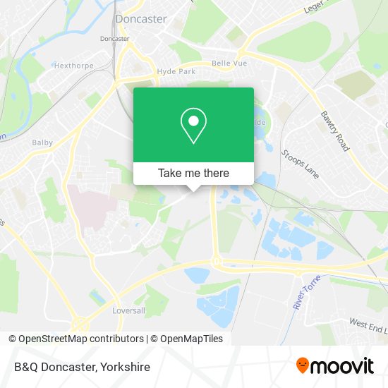 B&Q Doncaster map