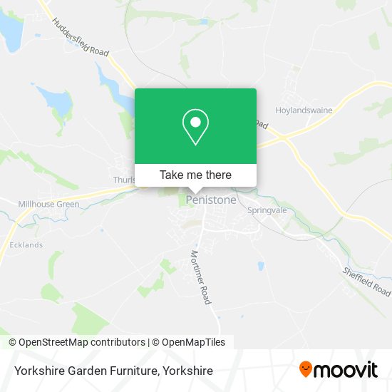 Yorkshire Garden Furniture map