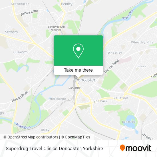 Superdrug Travel Clinics Doncaster map