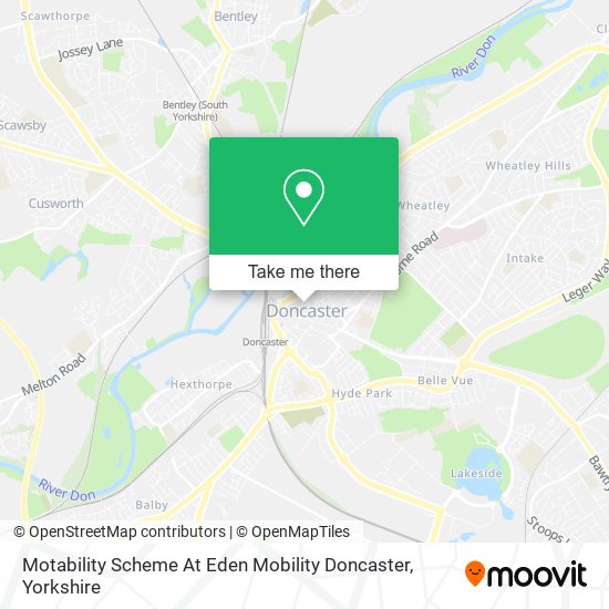 Motability Scheme At Eden Mobility Doncaster map