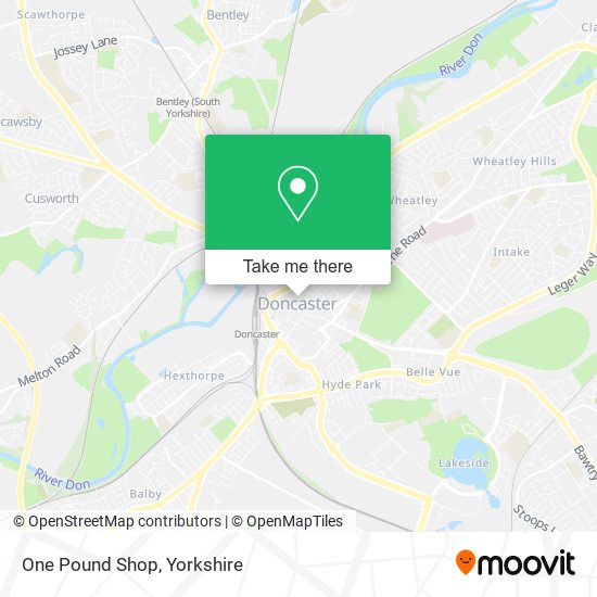 One Pound Shop map