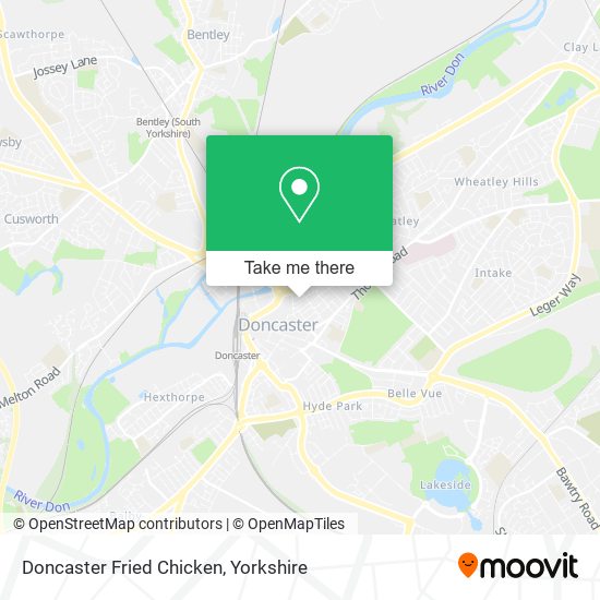 Doncaster Fried Chicken map