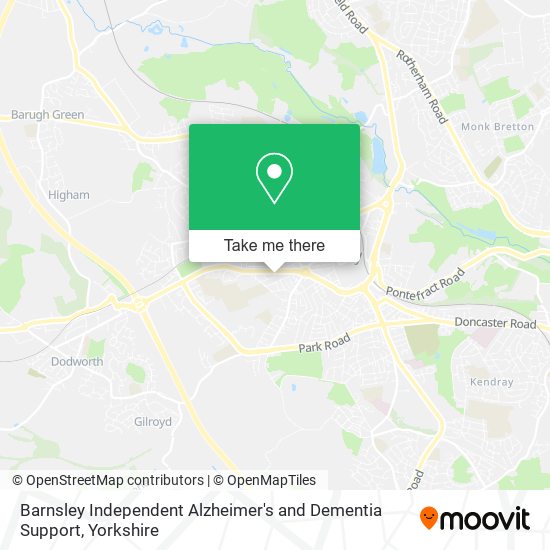 Barnsley Independent Alzheimer's and Dementia Support map