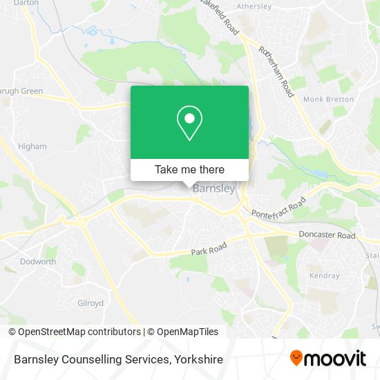 Barnsley Counselling Services map