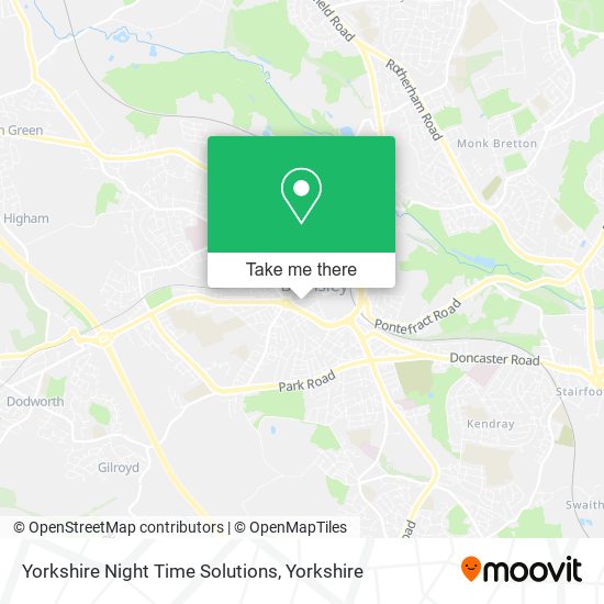 Yorkshire Night Time Solutions map