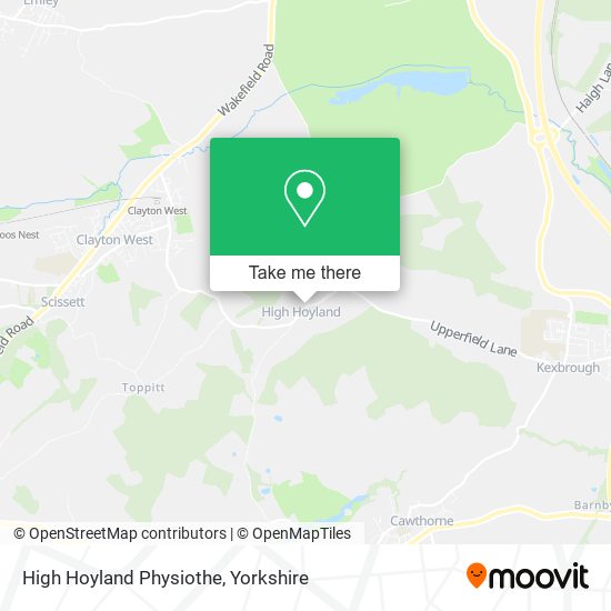 High Hoyland Physiothe map
