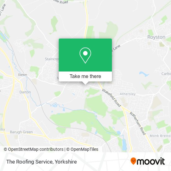 The Roofing Service map