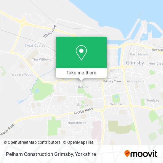 Pelham Construction Grimsby map