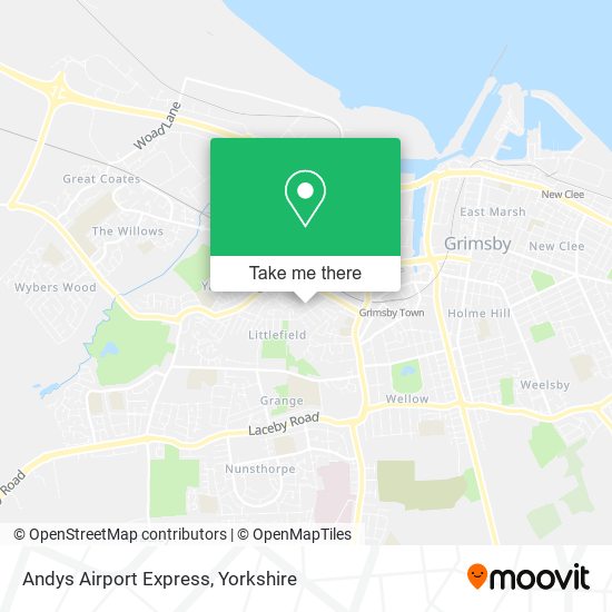Andys Airport Express map