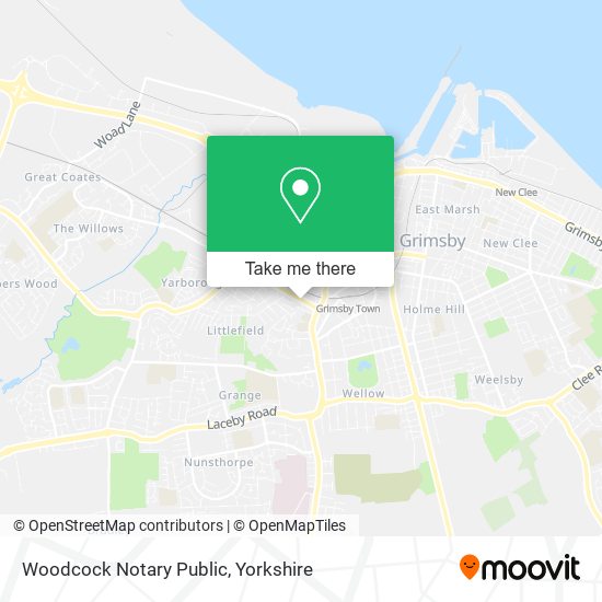 Woodcock Notary Public map