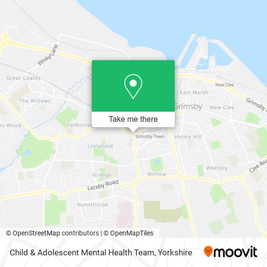 Child & Adolescent Mental Health Team map