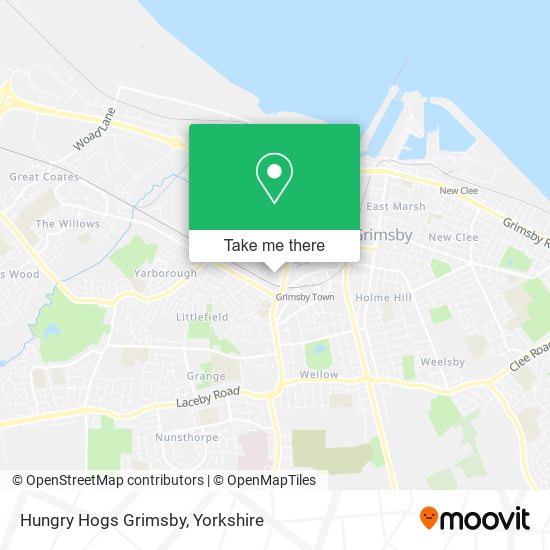 Hungry Hogs Grimsby map
