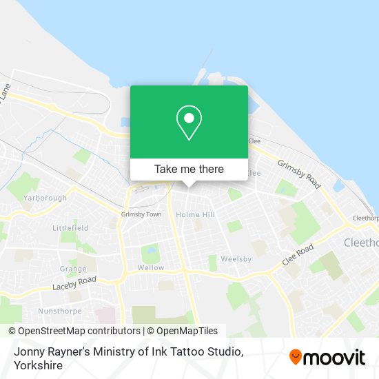 Jonny Rayner's Ministry of Ink Tattoo Studio map