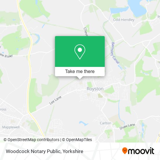 Woodcock Notary Public map