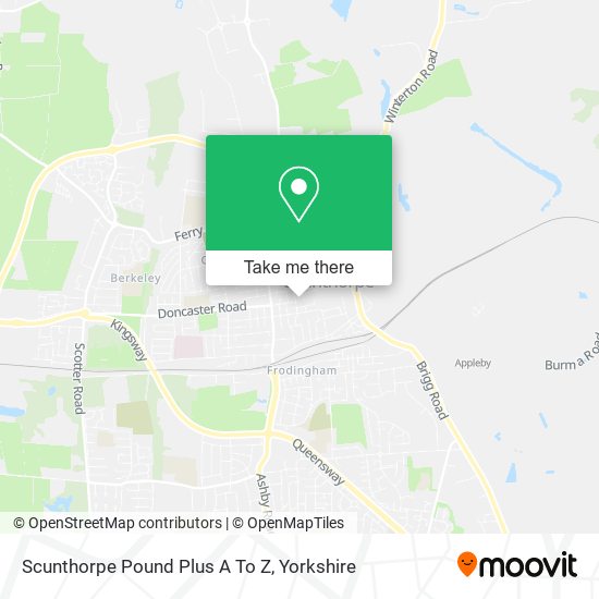 Scunthorpe Pound Plus A To Z map