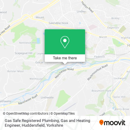 Gas Safe Registered Plumbing, Gas and Heating Engineer, Huddersfield map