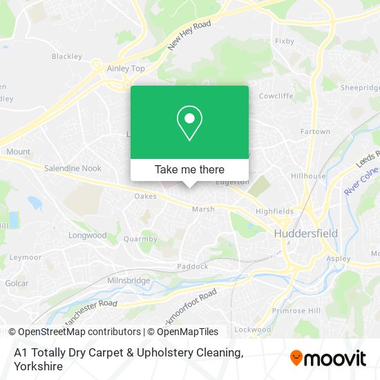 A1 Totally Dry Carpet & Upholstery Cleaning map