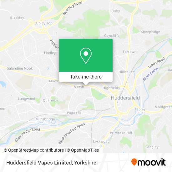 Huddersfield Vapes Limited map