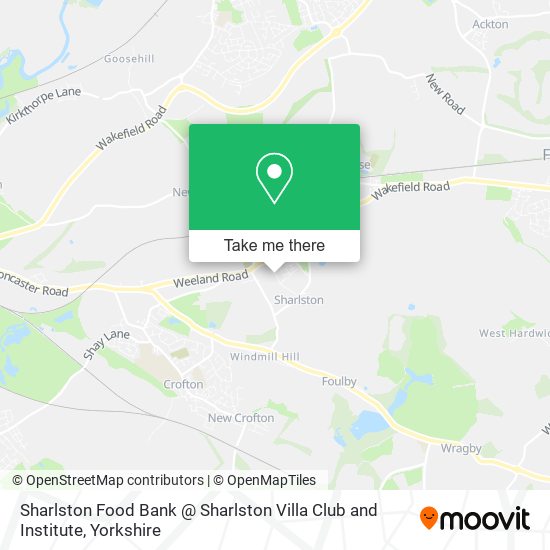 Sharlston Food Bank @ Sharlston Villa Club and Institute map