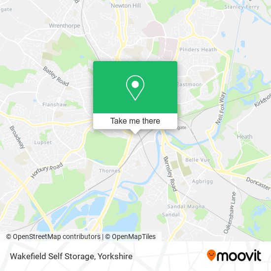 Wakefield Self Storage map