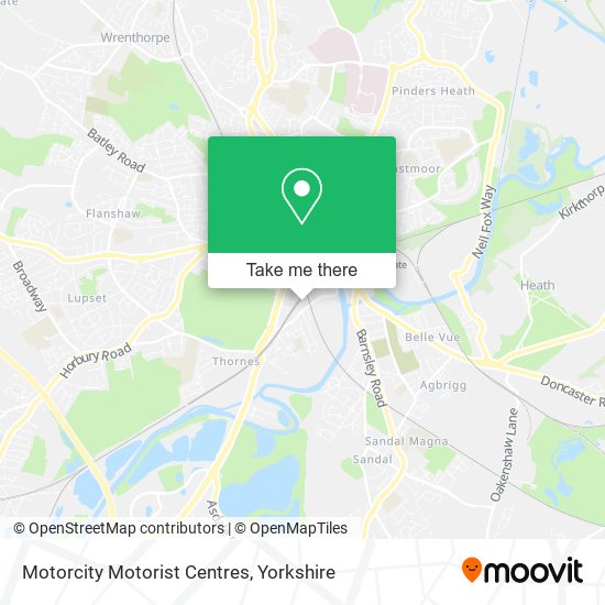 Motorcity Motorist Centres map