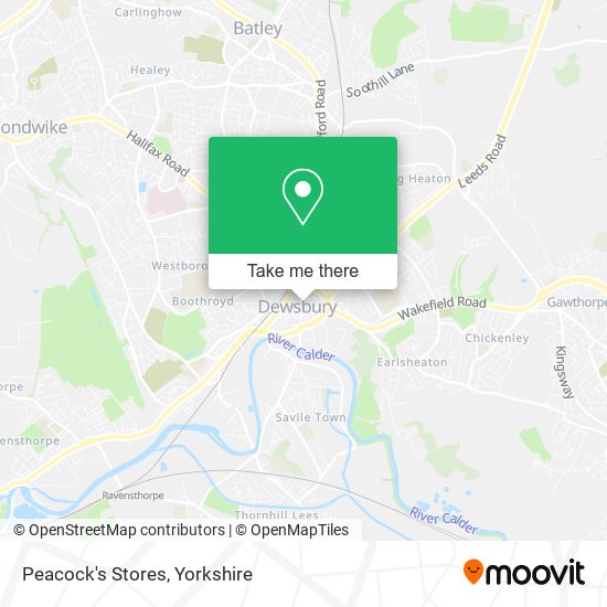 Peacock's Stores map