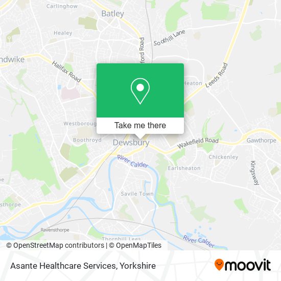 Asante Healthcare Services map