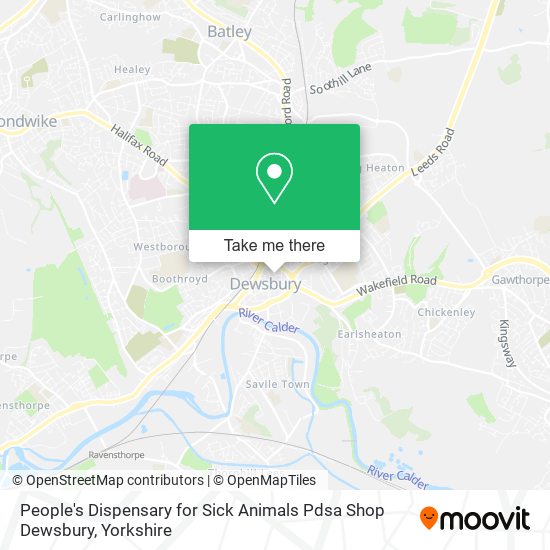 People's Dispensary for Sick Animals Pdsa Shop Dewsbury map