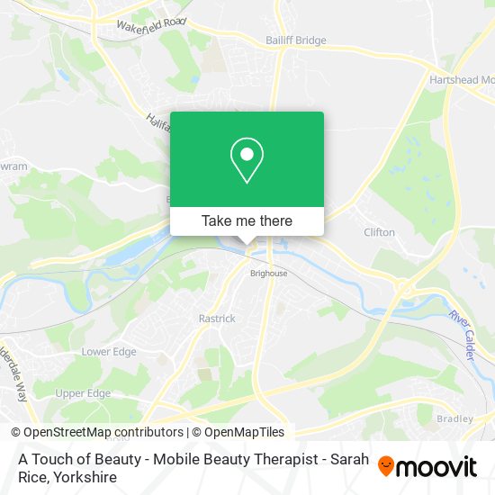 A Touch of Beauty - Mobile Beauty Therapist - Sarah Rice map