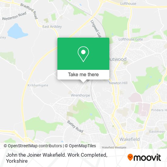 John the Joiner Wakefield. Work Completed map