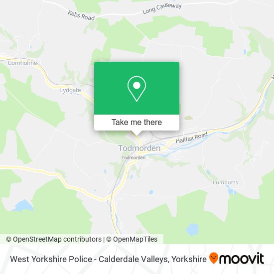 West Yorkshire Police - Calderdale Valleys map