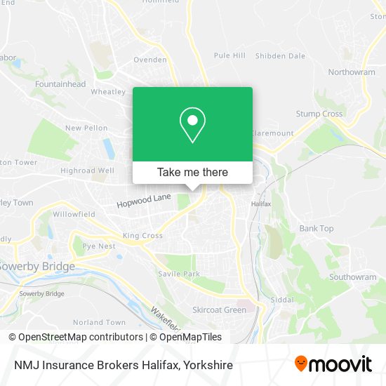 NMJ Insurance Brokers Halifax map