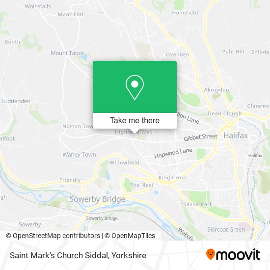 Saint Mark's Church Siddal map