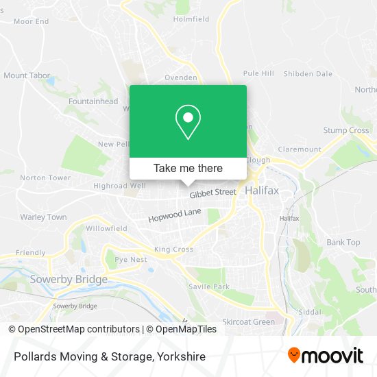 Pollards Moving & Storage map