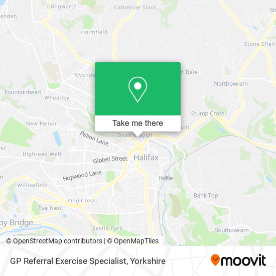 GP Referral Exercise Specialist map
