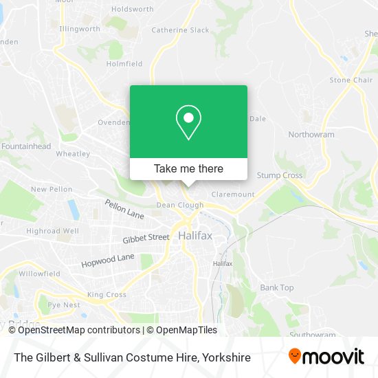 The Gilbert & Sullivan Costume Hire map