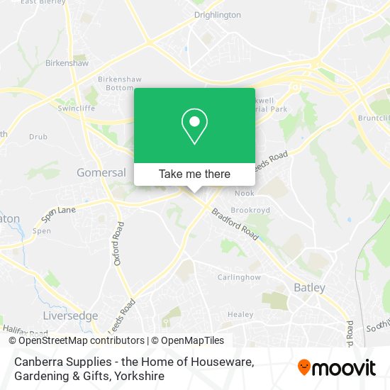 Canberra Supplies - the Home of Houseware, Gardening & Gifts map