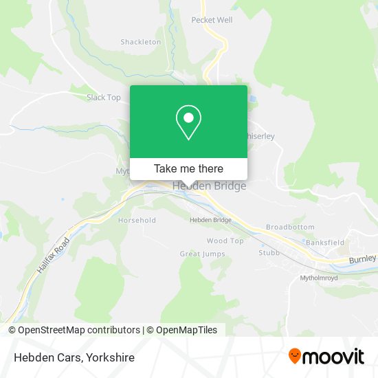 Hebden Cars map