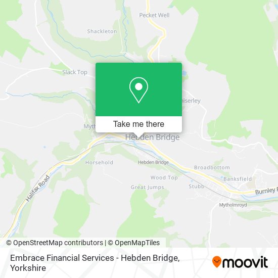 Embrace Financial Services - Hebden Bridge map