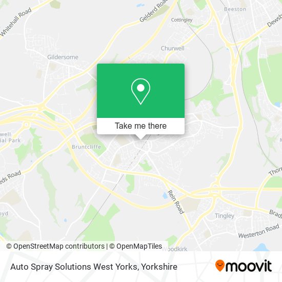 Auto Spray Solutions West Yorks map