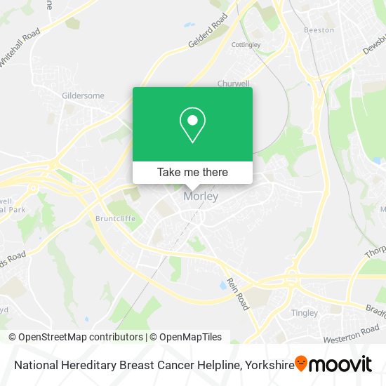 National Hereditary Breast Cancer Helpline map