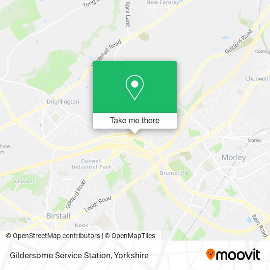 Gildersome Service Station map